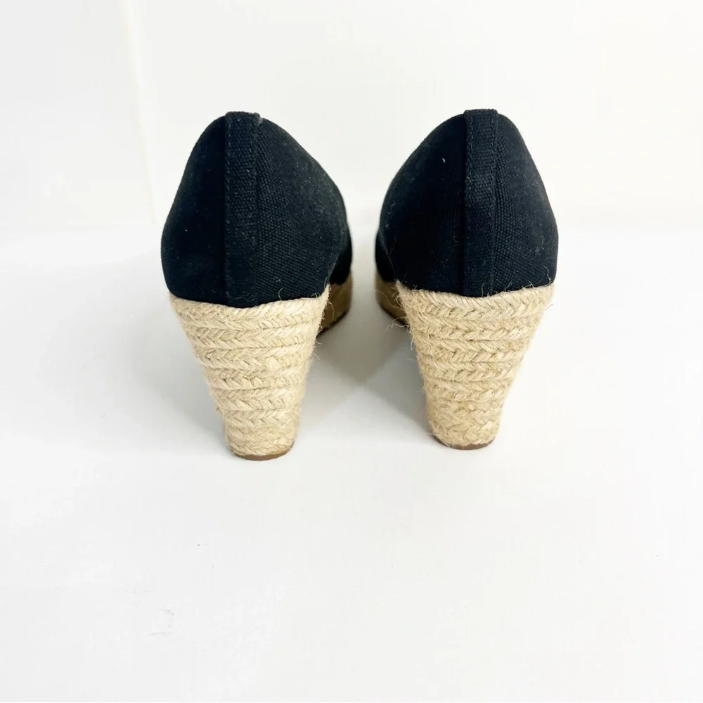 J. Crew Black Espadrille‎ Wedges
